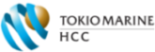 Tokio Marine HCC logo with a gold sphere wrapped by blue ribbons on the left and the company name in black text on the right.